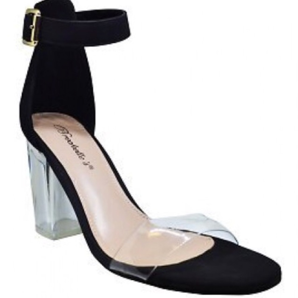NWT • Black and Acrylic Heels